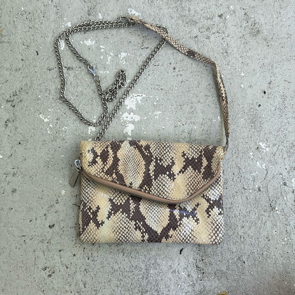 Hobo faux snakeskin crossbody
